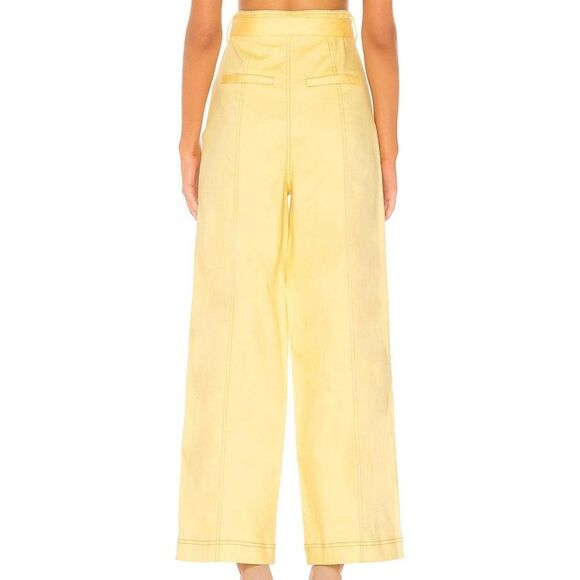 The East Order Goldie Lemon Yellow wide leg belted trouser pant NWT Womens XS - Picture 2 of 7